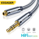 Кабель аудіо Essager 3.5mm Aux mini Jack подовжувач 1м (EYPY35-MYC0G) - зображення 2