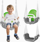 Huśtawka kubelkowa dziecięca Ricokids 3 w 1 Szaro zielona (5903890622350) - obraz 6