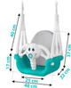 Гойдалка дитяча Ricokids 3 в 1 Слоник Бірюзова (5903890622367) - зображення 5