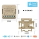 Одноканальне WiFi реле MOES 16A WiFi Mini DIY Smart Light Switch Module Relay (WM-104-M-16AM) - зображення 2