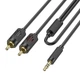 Аудіокабель HOCO UPA28 AUX 3.5 mm to 2xRCA double lotus audio cable 1.5m Black (6942007607759) - зображення 2