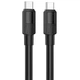 Кабель HOCO X84 Solid Type-C to Type-C 1м charging струм до 3A для смартфонів 60 Вт швидка зарядка та передача даних Чорний - зображення 5
