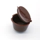 Многоразовая кофейная капсула для Nescafe Dolce Gusto/Nespresso — 1 шт. с фильтром, экологическая. Коричневая. - изображение 1