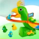 Інтерактивний трек-гірка Parrot Happy Hour з папугами для дітей від 2 років музичний розвиваючий набір на батарейках Зелений - зображення 2