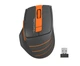 Мышь компьютерная беспроводная A4tech FG30S Black+Orange черная с оранжевым - зображення 1