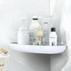 Полка угловая клеящаяся MBM HOME BP-26 WHITE/GRAY пластиковая белая/серая - изображение 6