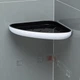 Полка угловая клеящаяся MBM HOME BP-26 WHITE/BLACK пластиковая белая/черная - изображение 9