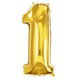 Balon Springos cyfra 1 foliowy 40 cm złoty PS0027 (5907719445274) - obraz 1