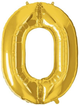 Balon Springos cyfra 0 foliowy 40 cm złoty PS0026 (5907719445267) - obraz 2