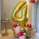 Balon Springos cyfra 4 foliowy 40 cm złoty PS0029 (5907719445298) - obraz 3
