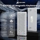 Клавіатура Магнітна ATTACK SHARK X82 PRO HE White Contour Бездротова Ігрова RGB. 2.4G/Bluetooth/Кабель. Батарея 5000mAh. 8000 Герц/c. Магнітні Світчі - зображення 2