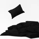 Простынь на резинке MirSon Soft Touch of Satin 006 Black 100x200 см (2200011278599) - изображение 2