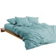 Простынь MirSon Soft Touch of Satin 015 Aquamarine 200x220 см (2200011283012) - изображение 2