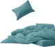 Простынь на резинке MirSon Soft Touch of Satin 015 Aquamarine 140x190 см (2200011283128) - изображение 1