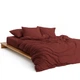 Простынь на резинке MirSon Soft Touch of Satin 021 Tomato 140x200 см (2200011286136) - изображение 2