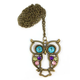 Подвеска кулон сова OWL со стразами длинная цепочка бронзовый цвет - изображение 2