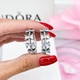 Серебряные серьги бантики Пандора Pandora 293545C01 - изображение 6