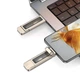 Флеш накопитель USAMS US-ZB276 USB3.2+Type-C GEN1 Dual Ports Aluminum Alloy 5G Flash Drive 512Gb (silver) (227003) - изображение 2