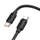 Дата кабель Hoco X115 Surpass Type-C to Type-C 240W (1m) Black - зображення 3