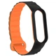 Ремінець Dual-color Magnetic для Xiaomi Mi Band 7/6/5/4/3 Black / Orange - зображення 3