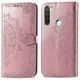 Кожаный чехол-книжка Epik Art Case с визитницей для Xiaomi Redmi Note 8T Розовый - изображение 4