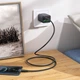 Сетевое зарядное устройство HOCO N55 Fundador PD20W four-port (2USB-A/2C) + Type-C to Type-C (Black) (209739) - изображение 5