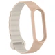 Ремінець Dual-color Magnetic для Xiaomi Mi Band 7/6/5/4/3 Beige / White - зображення 3