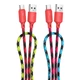 Дата кабель HOCO X116 Meridian USB to Type-C 3A (1m) (Gradient Red Mix) (228985) - зображення 2