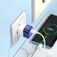 Сетевое зарядное устройство HOCO C125A Transparent 1C PD20W + Type-C to Type-C (Transparent blue) (192188) - изображение 6