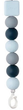 Zawieszka do smoczka Nattou Silicone Niebieska 25 cm 877336 (5414673877336) - obraz 3
