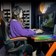 Компьютерное геймерское игровое кресло MeeTion CHR04 eSportChair Black-Orange - изображение 2