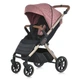Коляска детская EL CAMINO DYNAMIC PRO Special Pink прогулочная с чехлом и дождевиком Розовая с перышками (ME 1053G-2) - изображение 1
