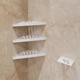 Набір для ванної кімнати «MINIMALISM»: кутова полиця (3 шт.) + мильниця Білий - зображення 2