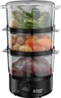 Пароварка Russell Hobbs 26530-56 Kitchen Collection 400Вт, чаша-2.3/3.3л, резервуар для воды -0.5л, механическое управл., 3 яруса, пластик, черный - изображение 1