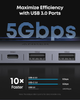 Хаб Anker A83D2 USB-C Hub (7-in-1) повнофункціональний USB-хаб на 7 портів з підтримкою швидкого заряджання - зображення 4