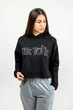 Костюм подростковый для девочки Тик Ток (худи+брюки) 889092 двунитка 146см черный с серым (85702890146) - изображение 4