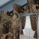 Комплект штор на люверсах VR-Textil Парча № 1772ш Коричневый с карамельным 155х270 см 2 шт (37-0258) - изображение 1
