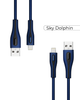 Кабель для зарядки и синхронизации SkyDolphin S01L Lightning USB кабель 1 м синий - изображение 6