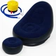 Надувний диван з пуфом та насосом 116х88х83 см Air Sofa, темно-синій, зручне крісло-ліжко для відпочинку вдома та на дачі - зображення 1