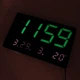 Электронный LED дисплей 3308 с термометром 23×16×3 см, настенный вариант от USB питания с функцией будильника - изображение 4