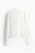 Лонгслів H&M 271238412_white XXS Кремовий - зображення 5
