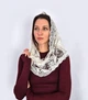 Мереживний шарф снуд для вінчання і хрестин Анастасія молочний - зображення 1