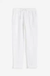 Штани лляні H&M 270954891 L Білий - зображення 3