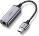 Przejściówka Ugreen CM209 USB 3.0 Type-A - Ethernet RJ45 1000Mb Grey (6957303859221) - obraz 1