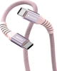 Kabel zasilający i synchronizacyjny Verbatim 100 W z magnesem, USB-C do USB-C, 120 cm, różowy (23942318576) - obraz 2