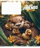 Комплект 5 шт учнівських зошитів The best friends. Зошит Школярик 12 арк. у косу лінію 3434 4820006473204 - изображение 2