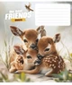 Комплект 5 шт учнівських зошитів The best friends. Зошит Школярик 12 арк. у косу лінію 3434 4820006473204 - изображение 6