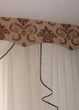 Жесткий ламбрекен Firanka Damask 3м бежевый с коричневым (142_8ж) - изображение 2