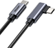 Kabel Unitek USB Type-C - USB Type-C 90­° Angled PD 100W 5 m Black (C14123BK-5M) - obraz 4