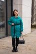 Жіноче демісезонне стьобане пальто-сорочка «Emerald» Sobello 2XL смарагдове 77952 - зображення 6